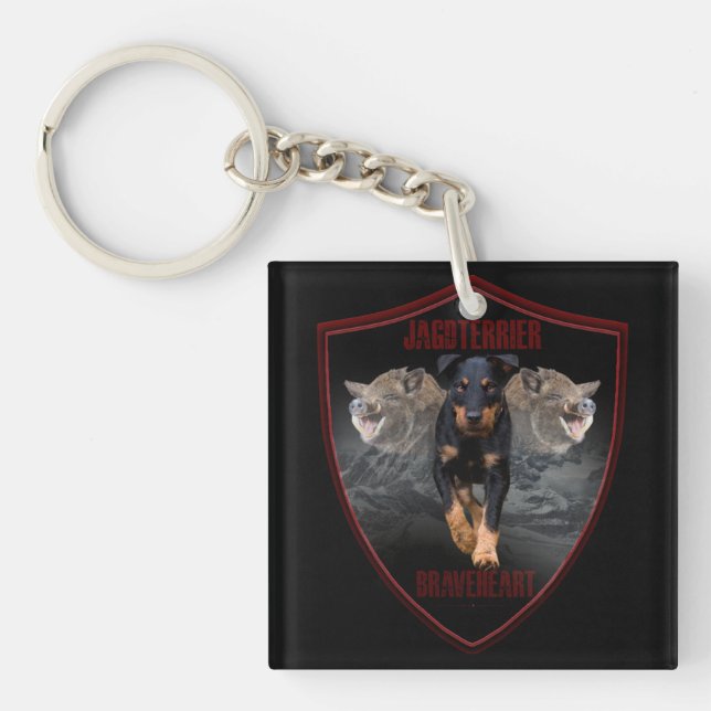 Jagdterrier Tapestry Poster Acrylic Print Key Ring (Front)