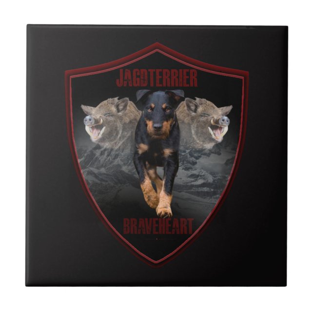 Jagdterrier Tapestry Poster Acrylic Print Keychain Tile (Front)