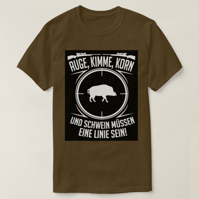 jager augen kimme korn und schwein T-Shirt (Design Front)