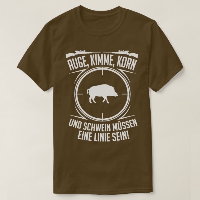 jager augen kimme korn und schwein white T-Shirt (Design Front)