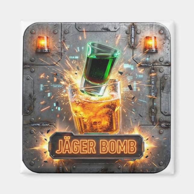 Jäger Bomb Energy Drop Magnet (Front)