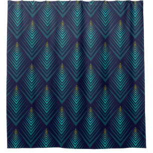Jagged edge pattern shower curtain