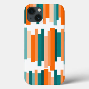 Jagged Lines – Teal and Orange iPhone 13 Case