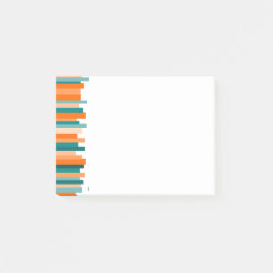 Jagged Lines – Teal and Orange  Post-it Notes