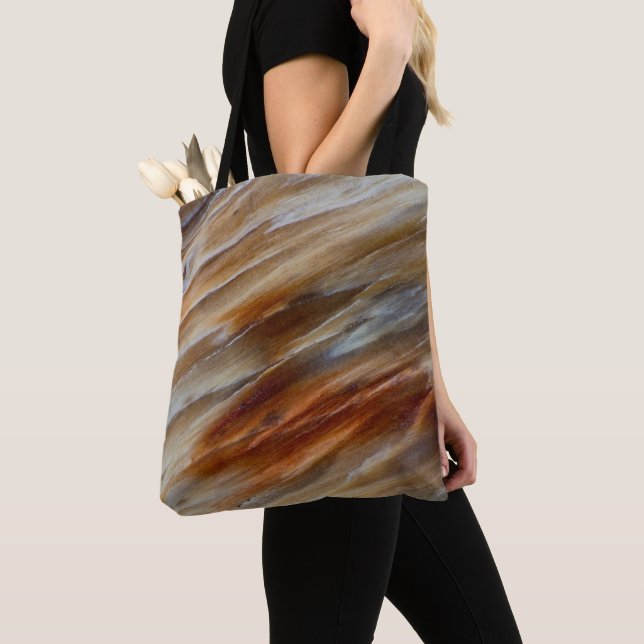 Jagged Petrified Wood Tote Bag (Close Up)