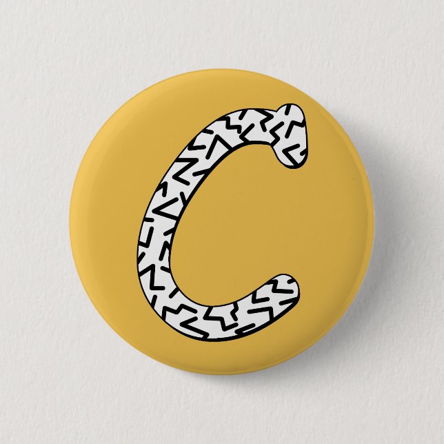 Jaggy C 6 Cm Round Badge (Front)