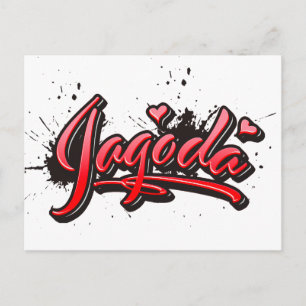Jagoda Heart Splash Graffiti Postkarte Postcard