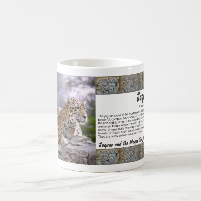 Jaguar and Mayan Temple Coffee Mug (Center)
