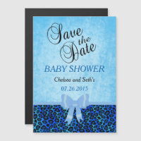 Jaguar Animal Cat Pattern | Blue | Baby Boy Shower