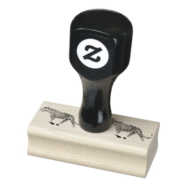 jaguar animal cat wild  jungle rubber stamp (Stamp)