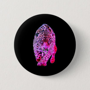 Jaguar Artwork T Shirt  6 Cm Round Badge