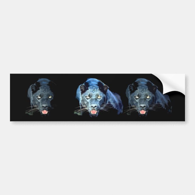 Jaguar - Black Panther Bumper Sticker (Front)