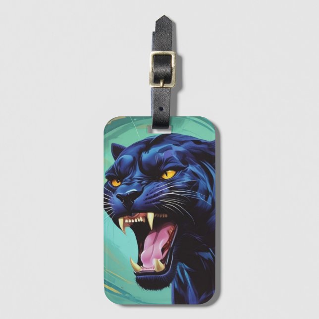 Jaguar - Black Panther  Luggage Tag (Front Vertical)