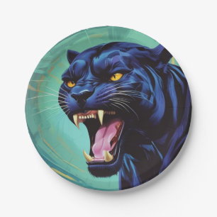 Jaguar - Black Panther  Paper Plate