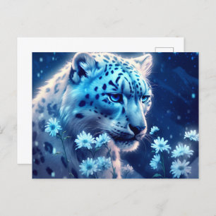 Jaguar Blue Light Postcard