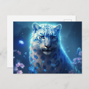 Jaguar Blue Light Postcard