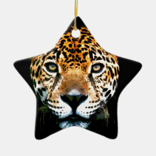 Jaguar Ceramic Tree Decoration