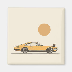Jaguar classic car magnet