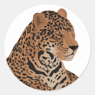 jaguar classic round sticker