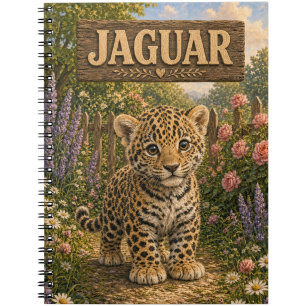 Jaguar Cute Baby Storybook Nursery Animal Notebook