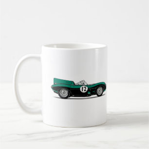 Jaguar D-Type 1955 – Classic British Racing Car Coffee Mug