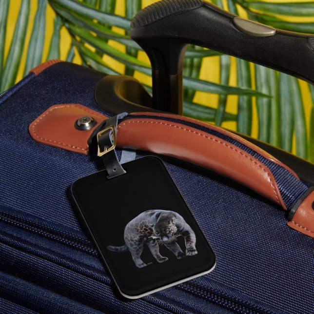 Jaguar Diablo black luggage tag (Front Insitu 1)