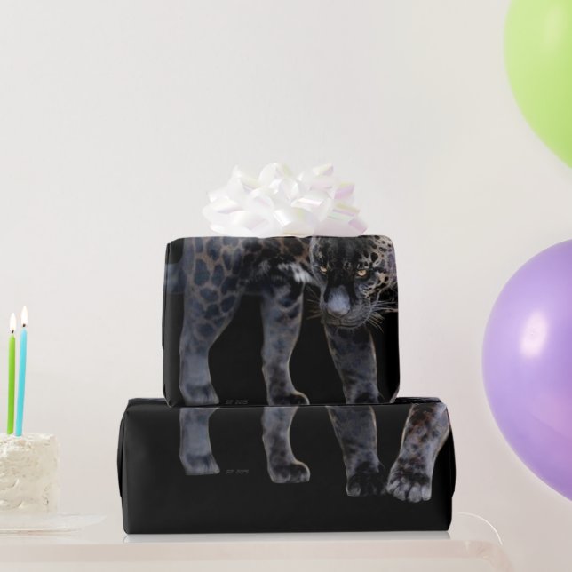 Jaguar Diablo black matte wrapping paper (Party Gifts)