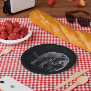 Jaguar Diablo black paper plates