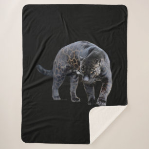 Jaguar Diablo black sherpa blanket