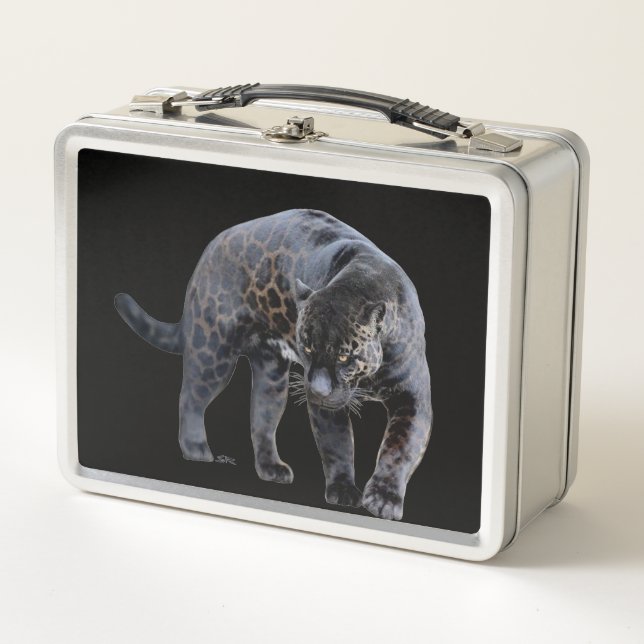 Jaguar Diablo black stainless lunchbox (Front)