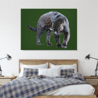 Jaguar Diablo green canvas print