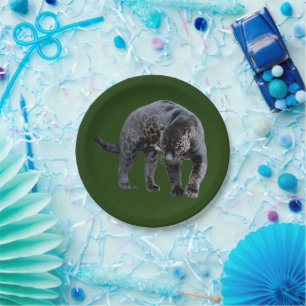 Jaguar Diablo green paper plates