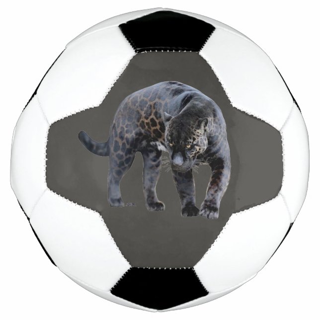 Jaguar Diablo grey soccer ball (Front)