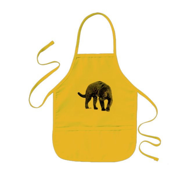 Jaguar Diablo kids yellow chef apron (Front)