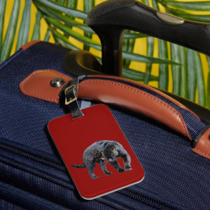 Jaguar Diablo red luggage tag