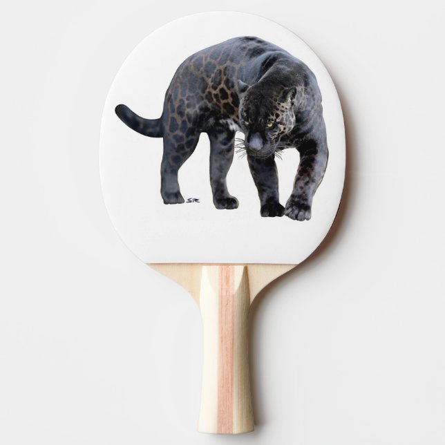 Jaguar Diablo white ping pong paddle (Front)