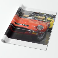 jaguar e-type wrapping paper