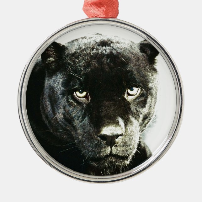 Jaguar Eyes Metal Tree Decoration (Front)