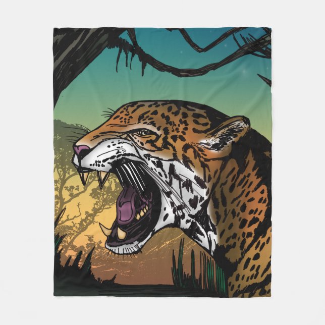 Jaguar Fleece Blanket (Front)