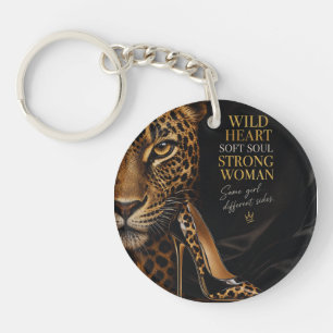 Jaguar & High Heel Luxury Woman Design Key Ring