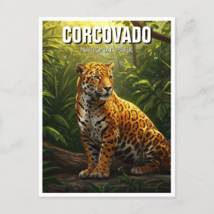 Jaguar in Corcovado National Park Costa Rica Postcard