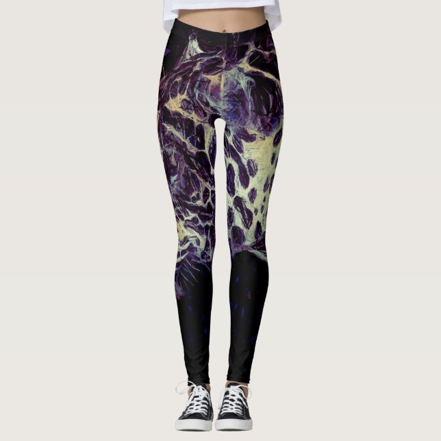 Jaguar Modern Purple Leggings (Front)