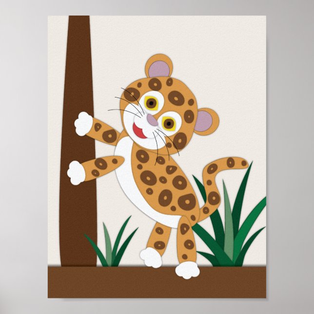Jaguar Nursery Art Poster (Front)