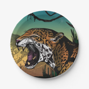 Jaguar Paper Plate