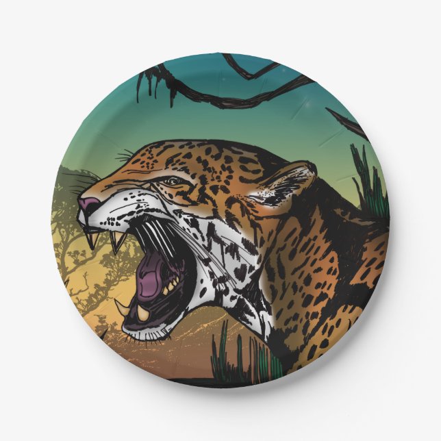 Jaguar Paper Plate (Front)