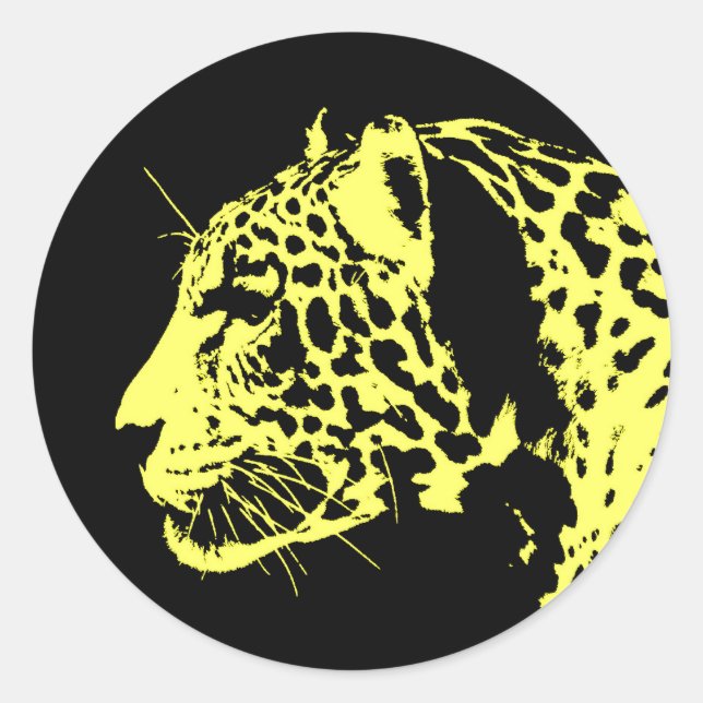 Jaguar Pop Art Classic Round Sticker (Front)