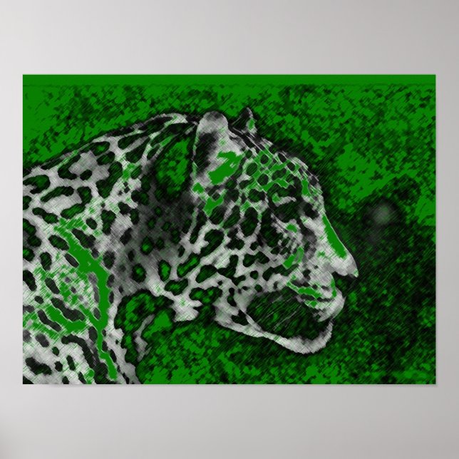 Jaguar Pop Art Poster (Front)