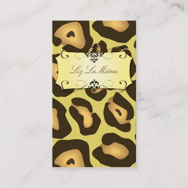 Jaguar print business cards (Front)