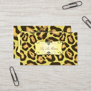 Jaguar Print / DIY background colour Business Card