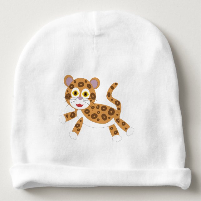 Jaguar- Rainforest Newborn Hat Baby Beanie (Front)